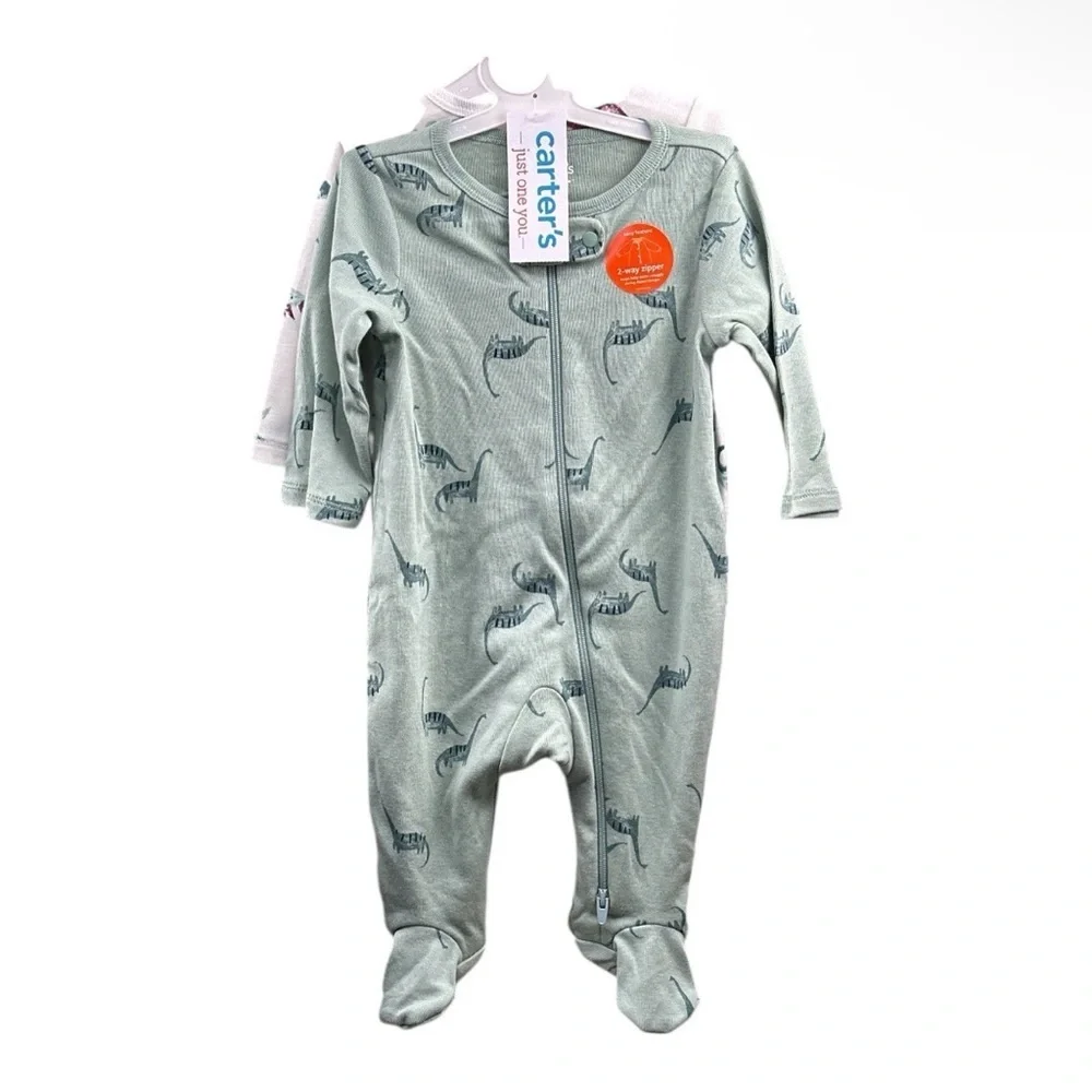 Carter's Dinosaur Print baby Onesie set. Size 3 months. Nwt